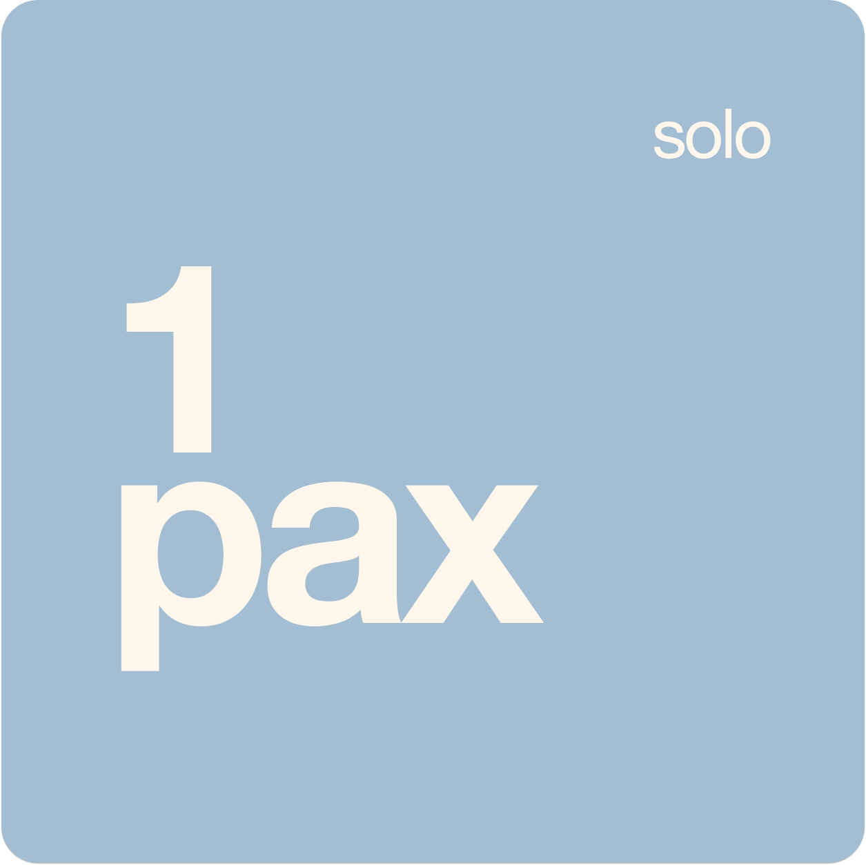 1 pax (solo)