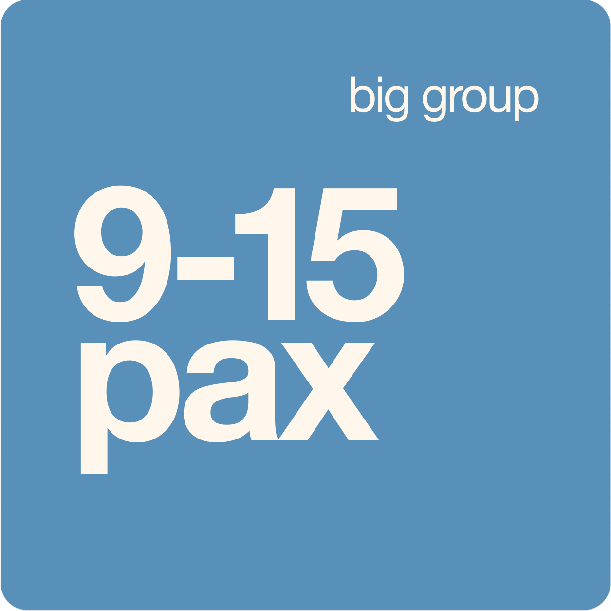 9-15 pax (big group)